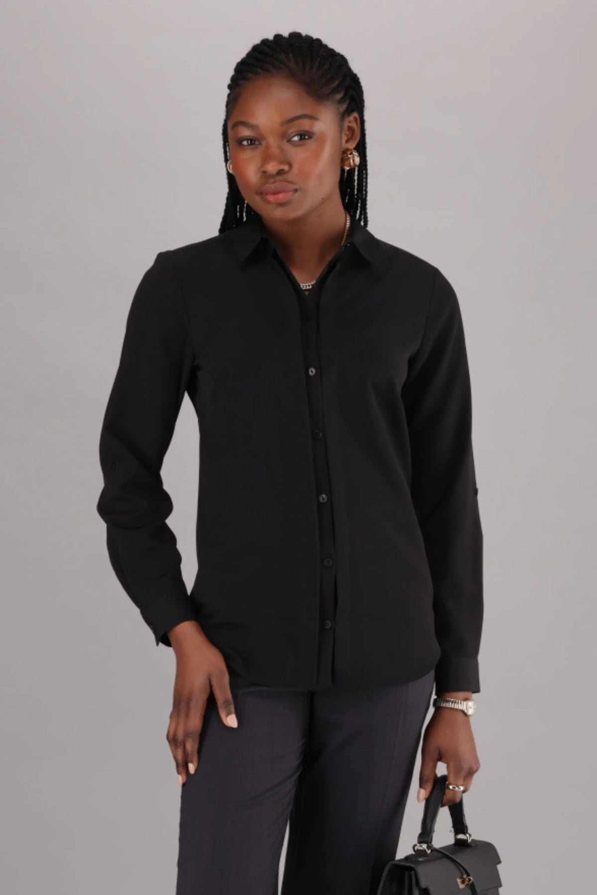 Long sleeve shirt for professional women by ImNow online clothing store.