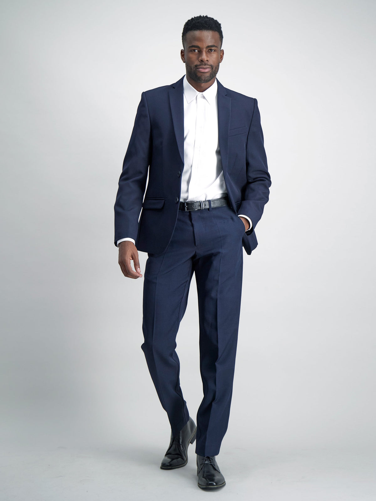 Regular Fit Stretch Blazer - Navy