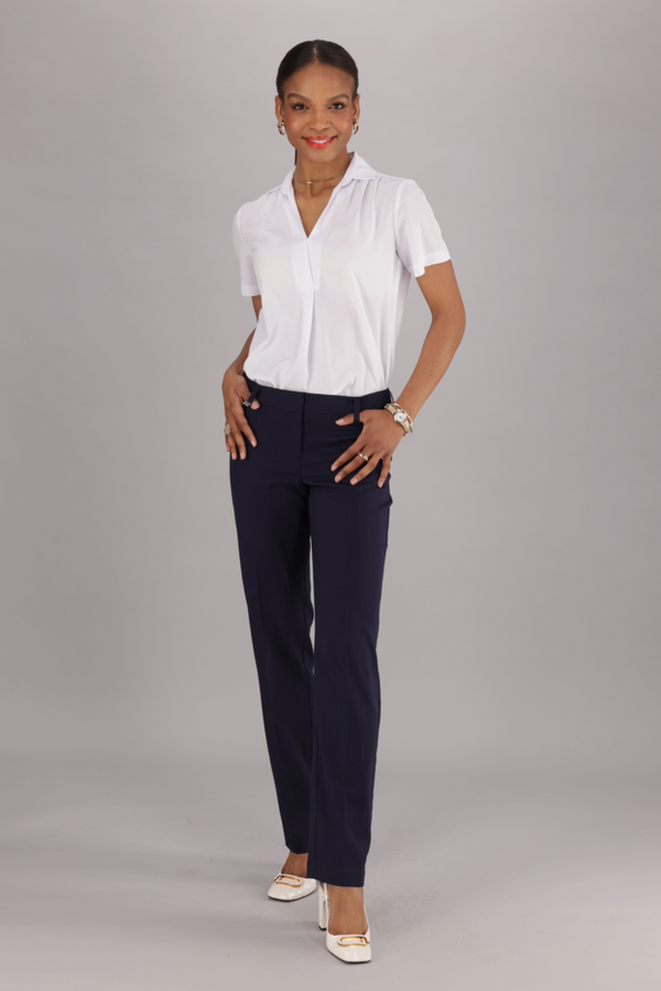 Christine regular fit pants - navy stretch - Imagemakers (Pty) Ltd
