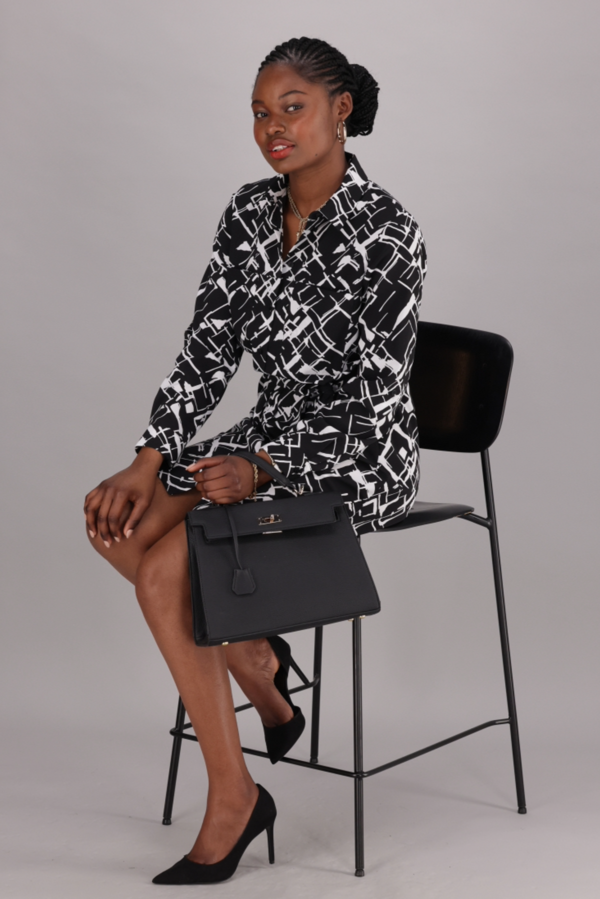 Elmarie shirt dress - black print