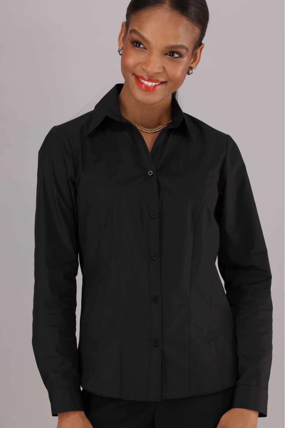 Regular Fit Cotton Rich Shirt - Black