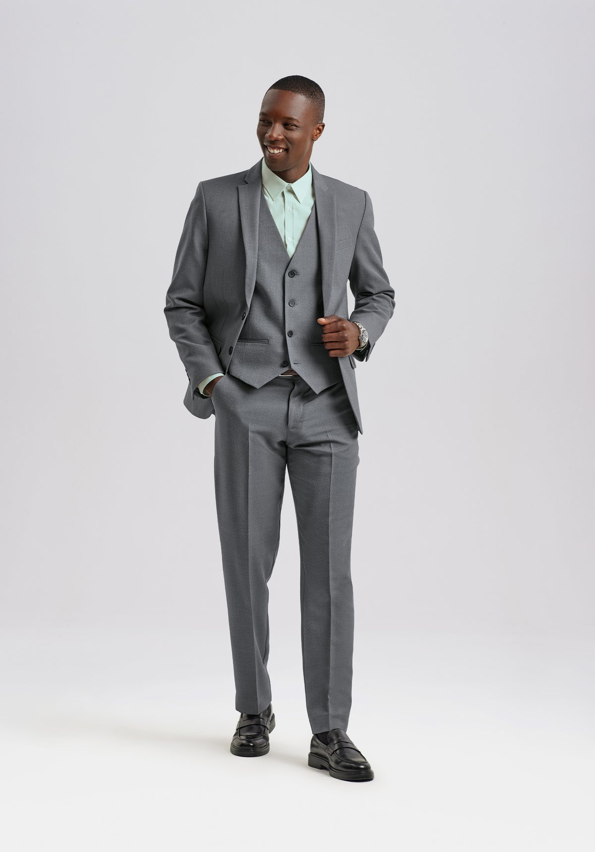 Regular Fit Blazer - Grey