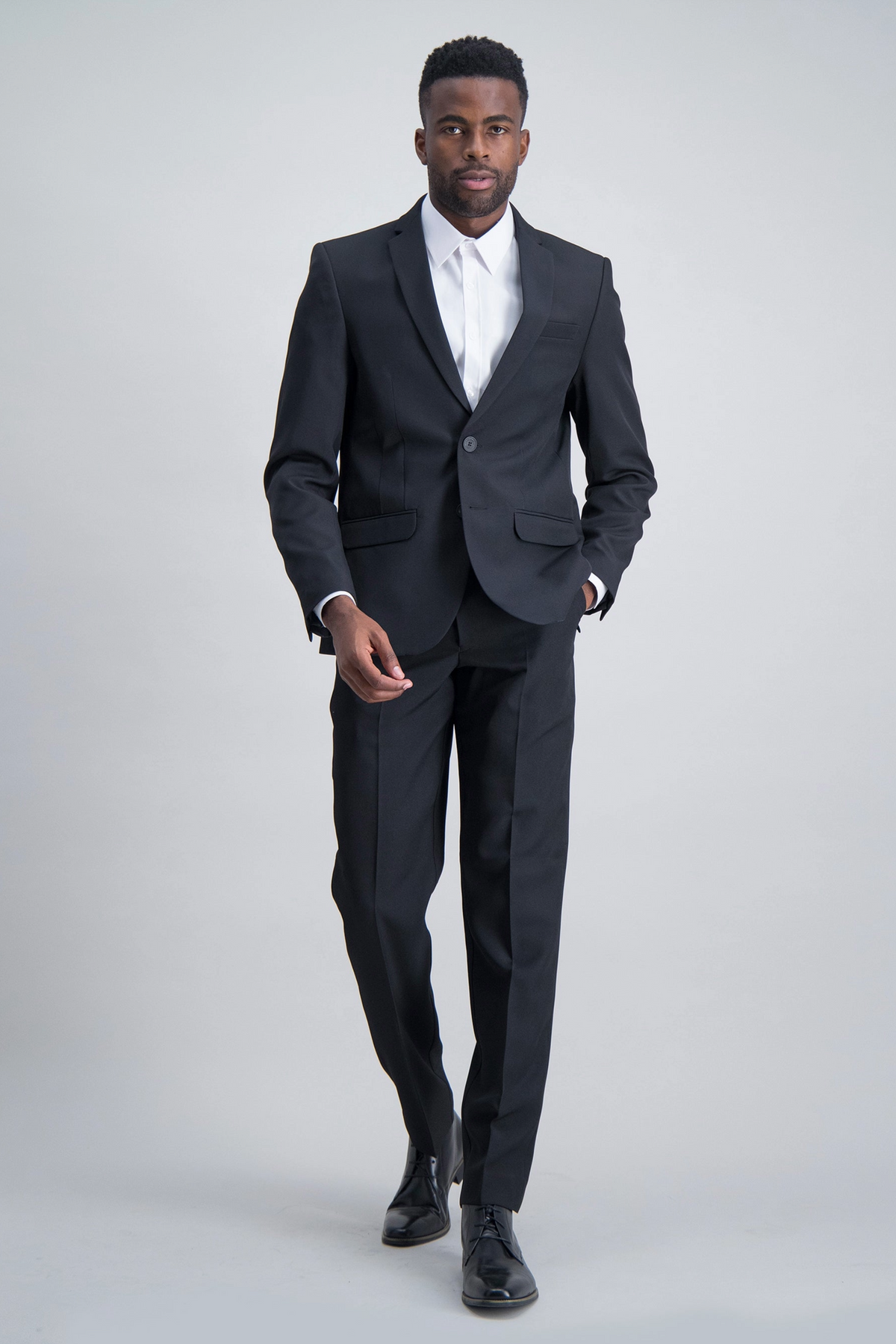 Regular Fit Stretch Blazer – Black