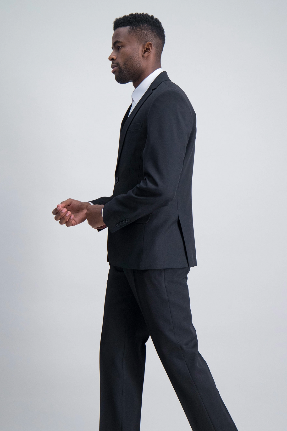 Regular Fit Stretch Blazer – Black