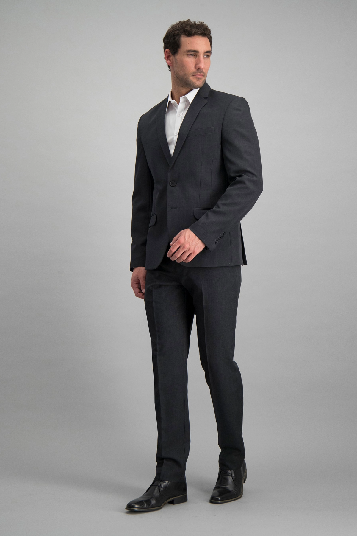 Regular Fit Stretch Blazer - Charcoal