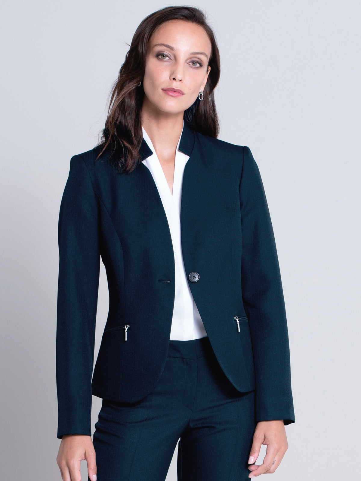 Jordan women's short fitted work jacket in Greek Navy – Imagemakers Online Store Sale