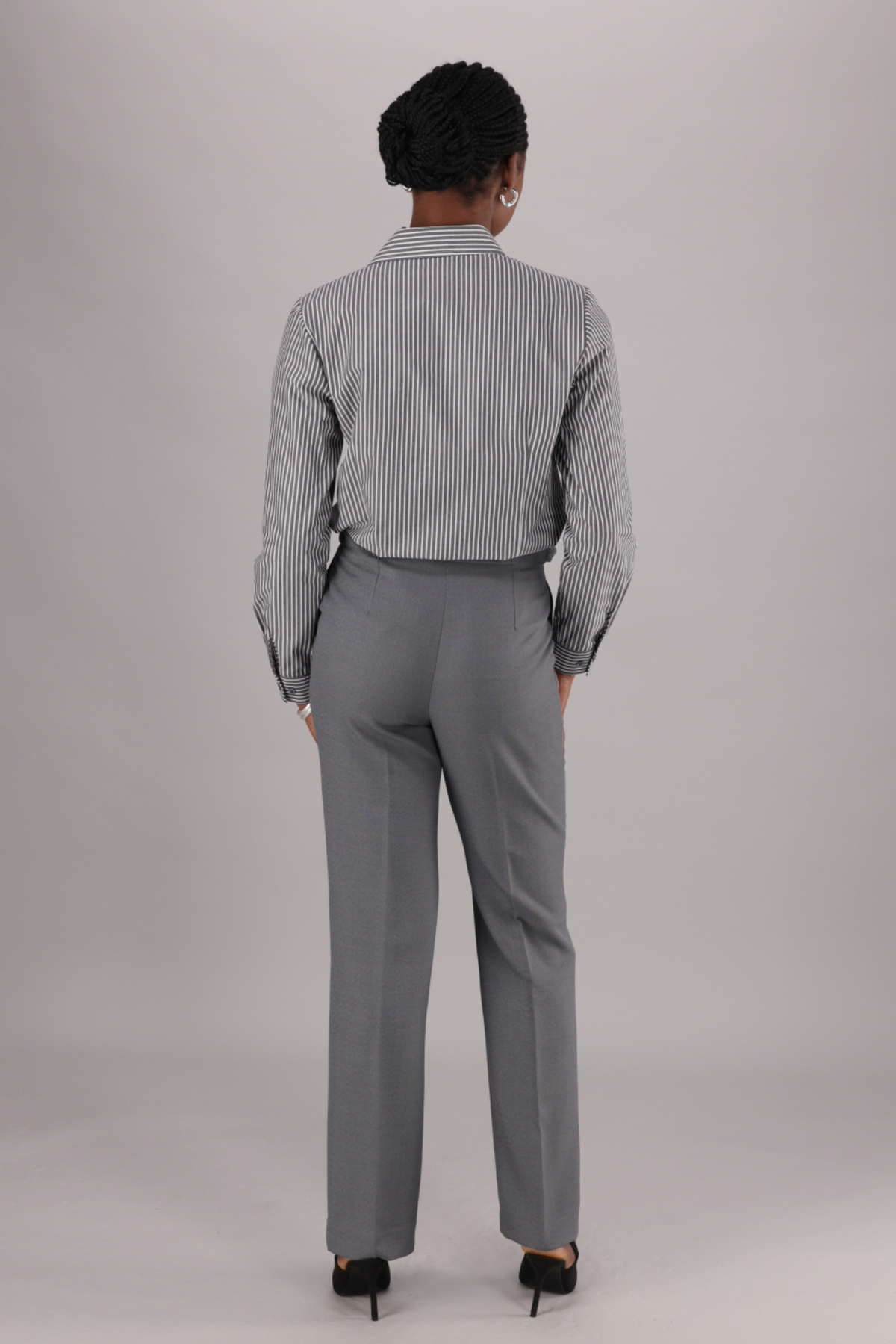 Regular Fit Cotton Rich Shirt - Wide Black Stripe