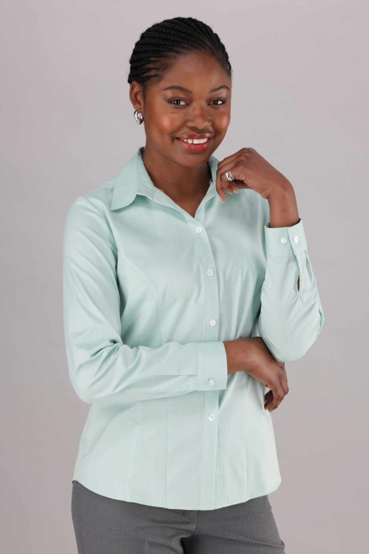 Regular Fit Cotton Rich Shirt - Green