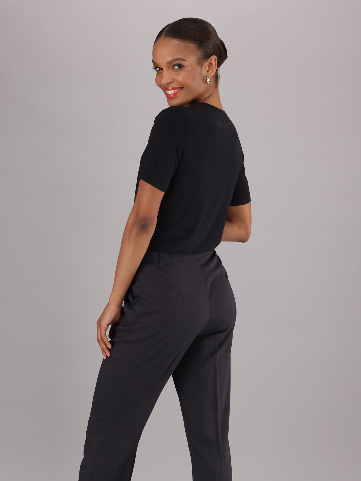 Lydia basic soft tee - black knit