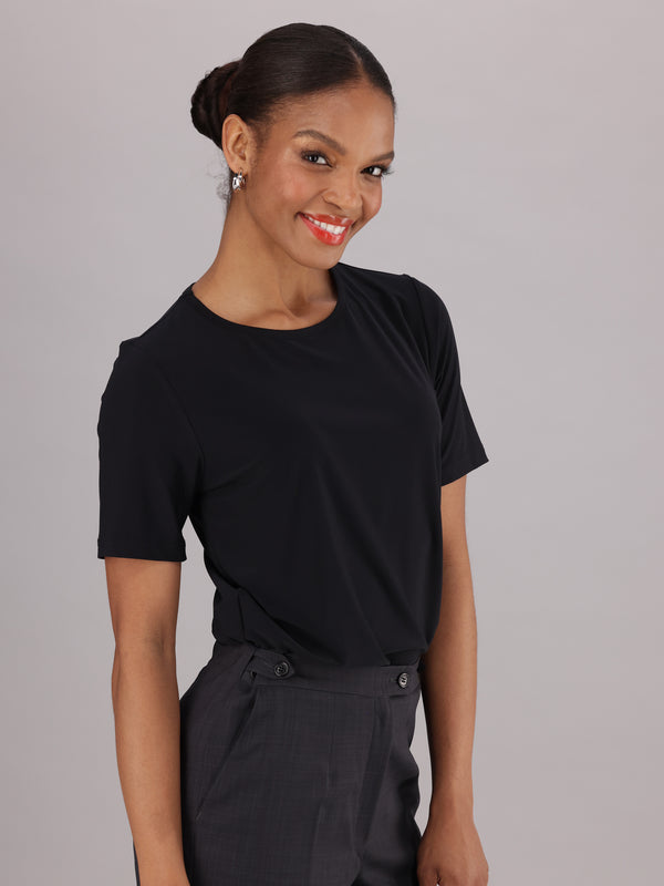Lydia basic soft tee - black knit - Imagemakers (Pty) Ltd Trading