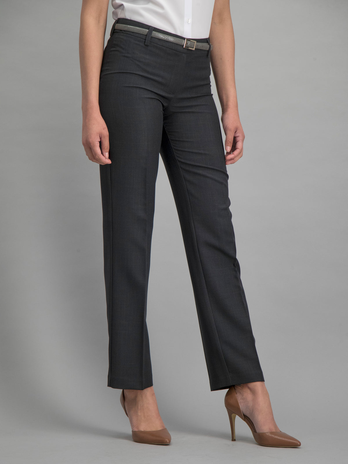 Christine women's mid rise straight leg work pants in Graphite – ImNow clearance