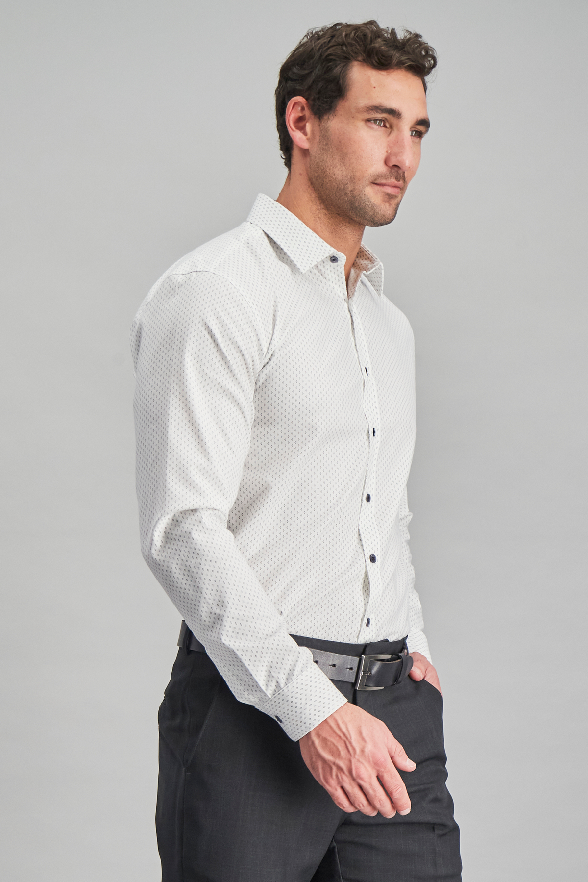 Stuart men's long sleeve relaxed fit shirt in Hilton – Imagemakers Online Store Sale