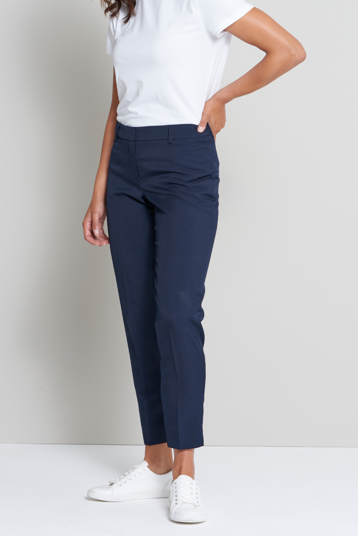 Gabriela women's cropped cigarette work pants in Nautical Navy – Imagemakers Online Store Sale