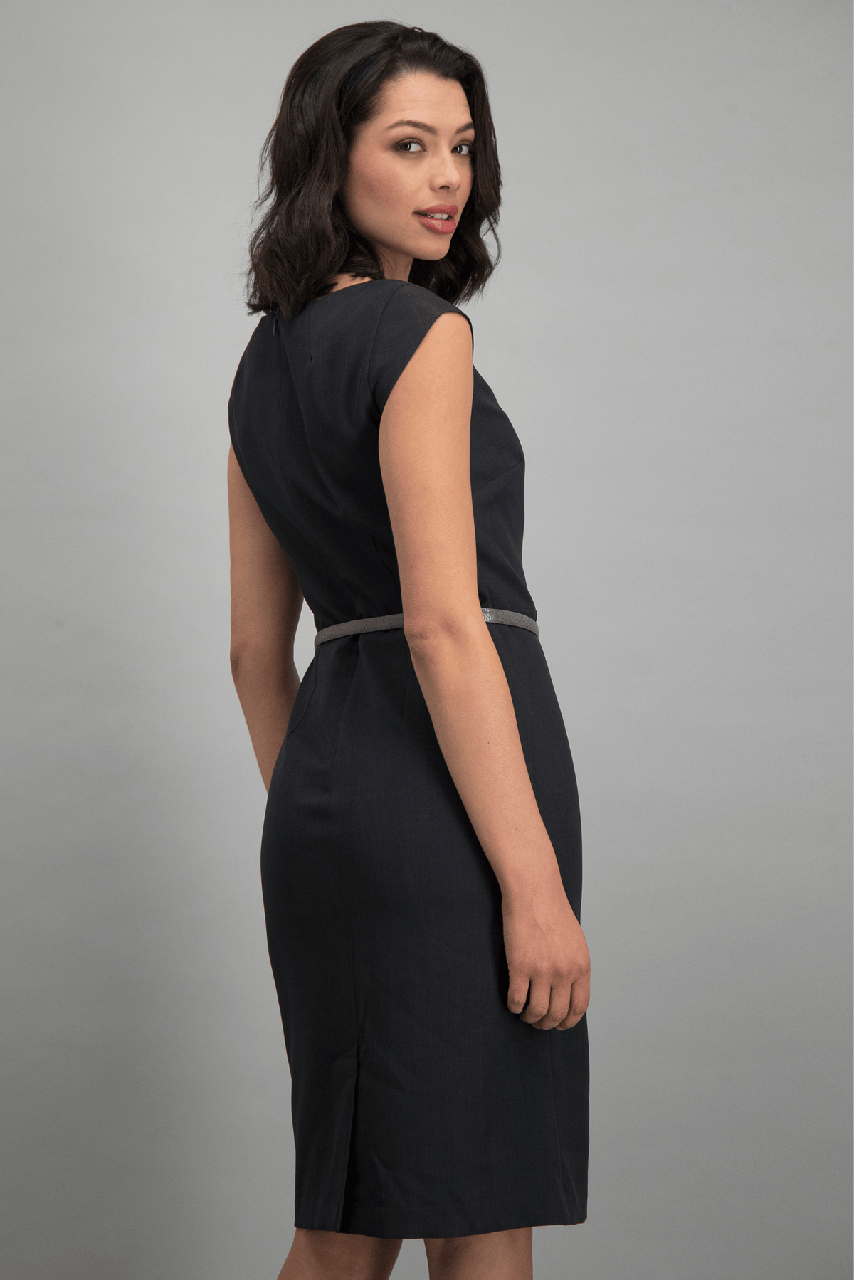 Rebecca women's cap sleeve work dress in Gunmetal Grey – Imagemakers Online Store Sale