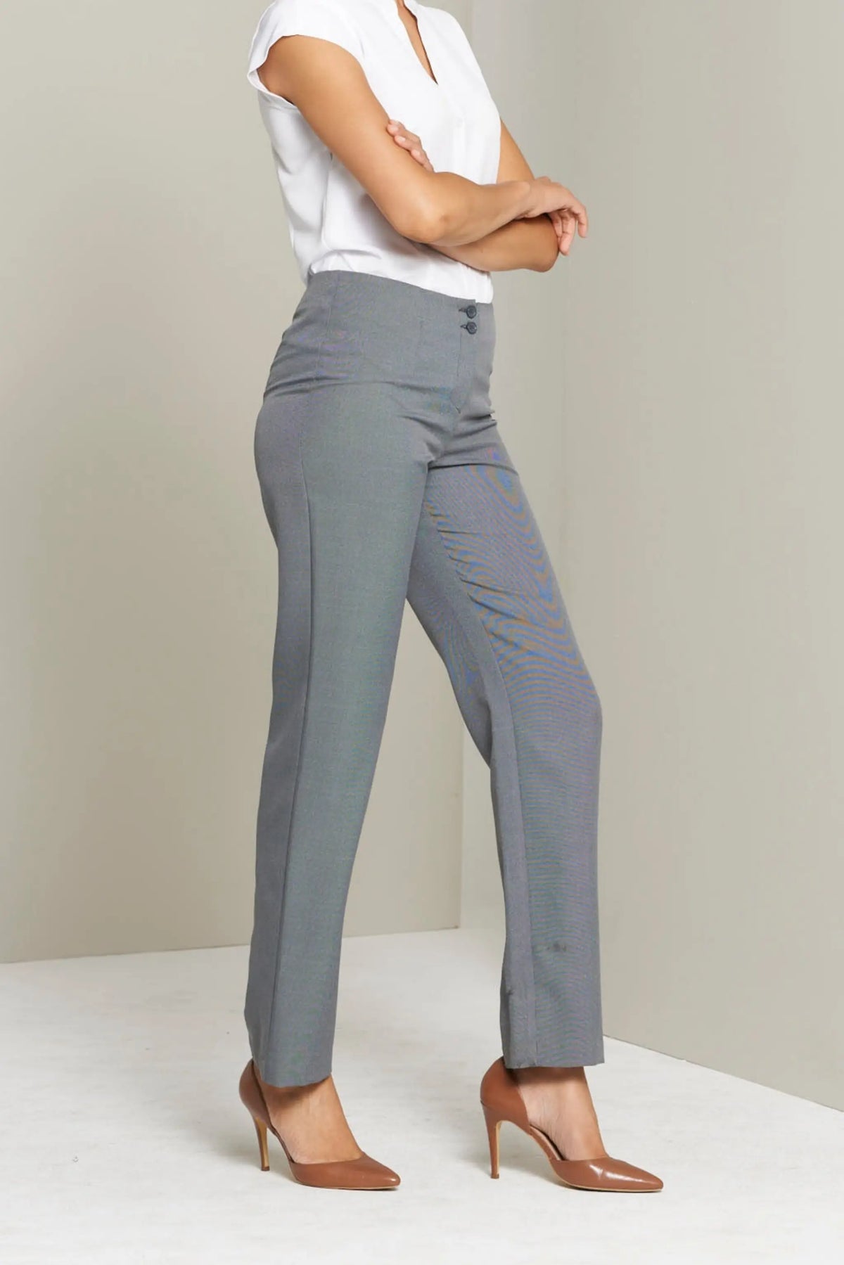 Piper women's straight leg work pants in Silver – Imagemakers Online Store Sale