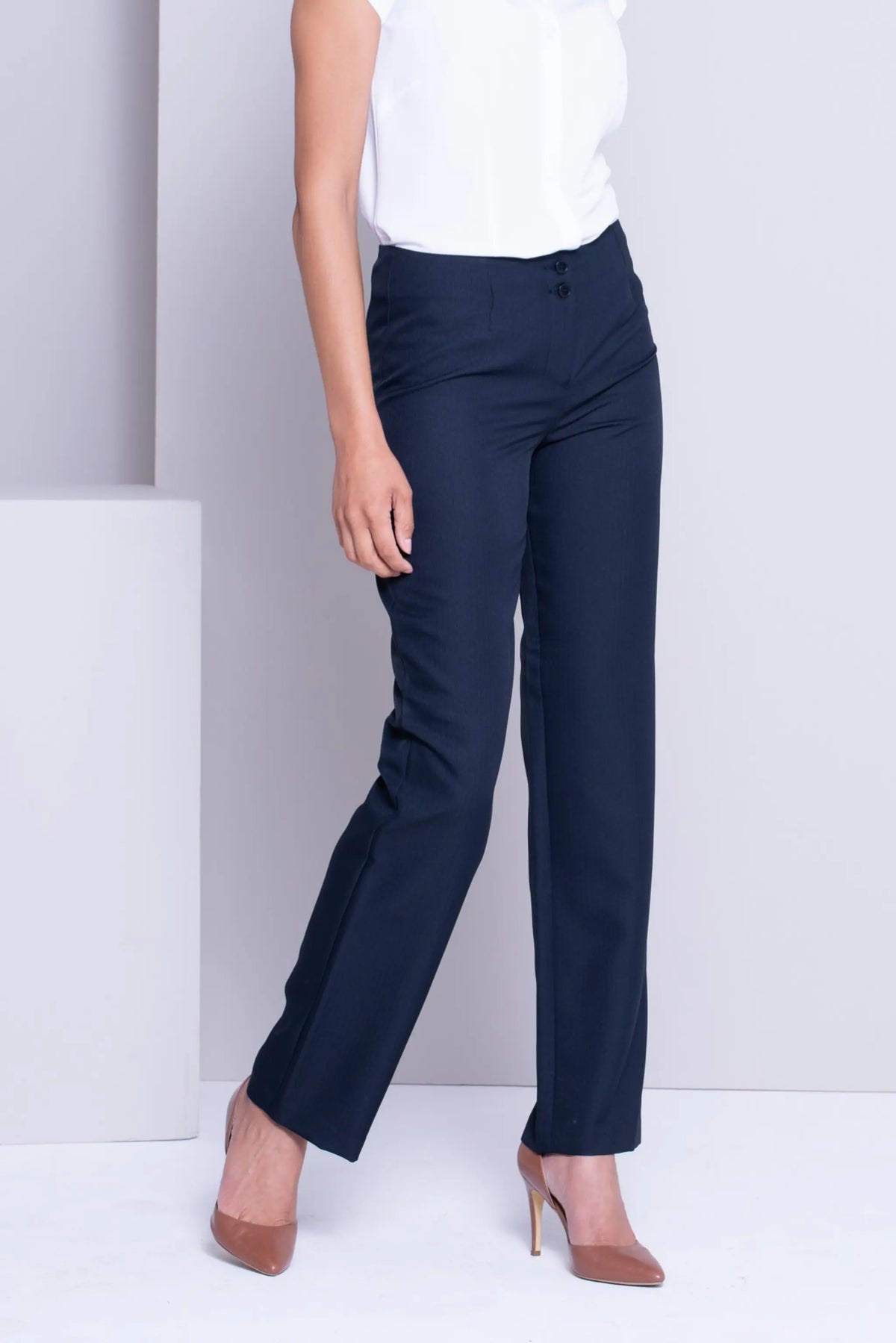 Piper women's straight leg work pants in Greek Navy – Imagemakers Online Store Sale