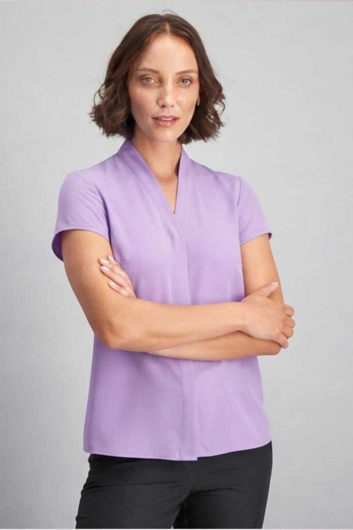Amelia women's shawl collar work blouse in Amethyst – Imagemakers Online Store Sale