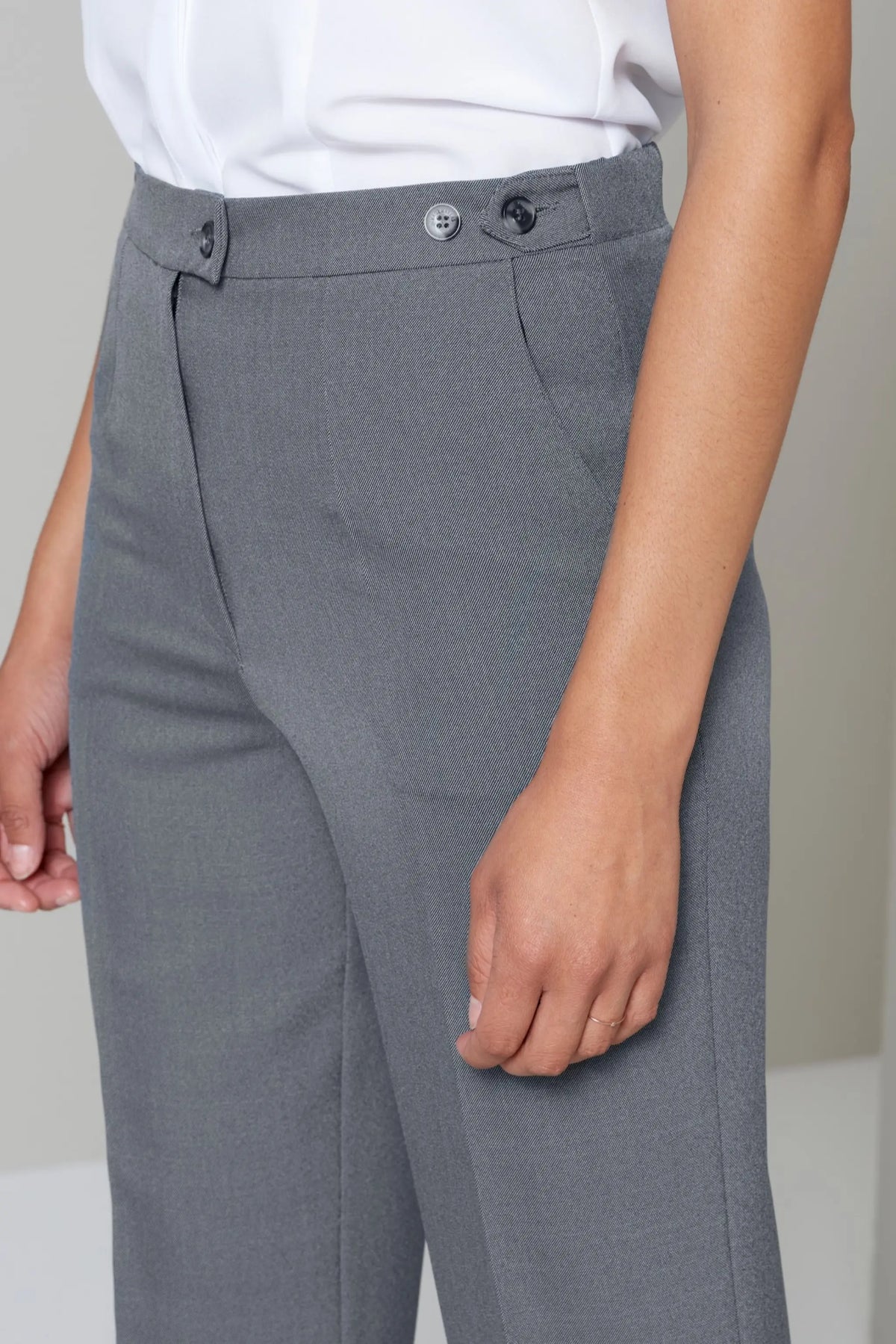 Helga women's high rise work pants in Silver – Imagemakers Online Store Sale