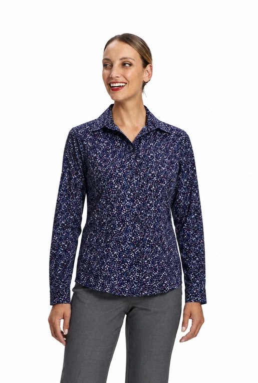 Karabo women's long sleeve cotton work shirt in Botanical – Imagemakers Online Store Sale