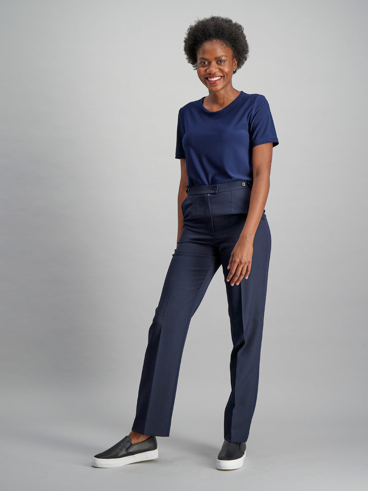 Lydia basic soft tee - navy knit