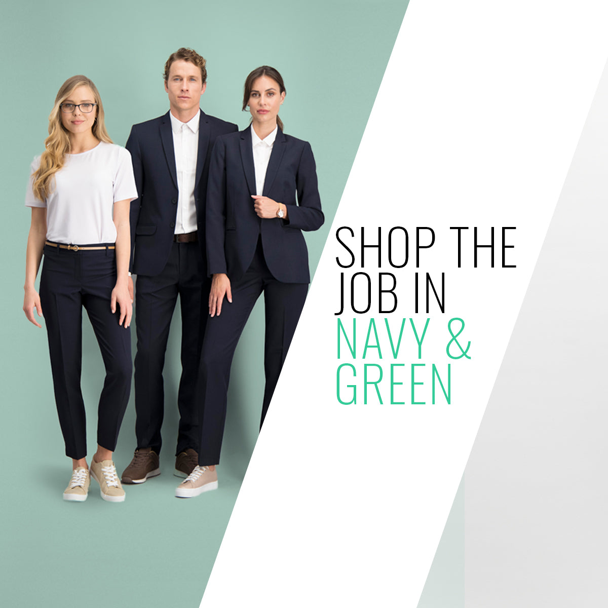 Shop the Job in Navy & Green