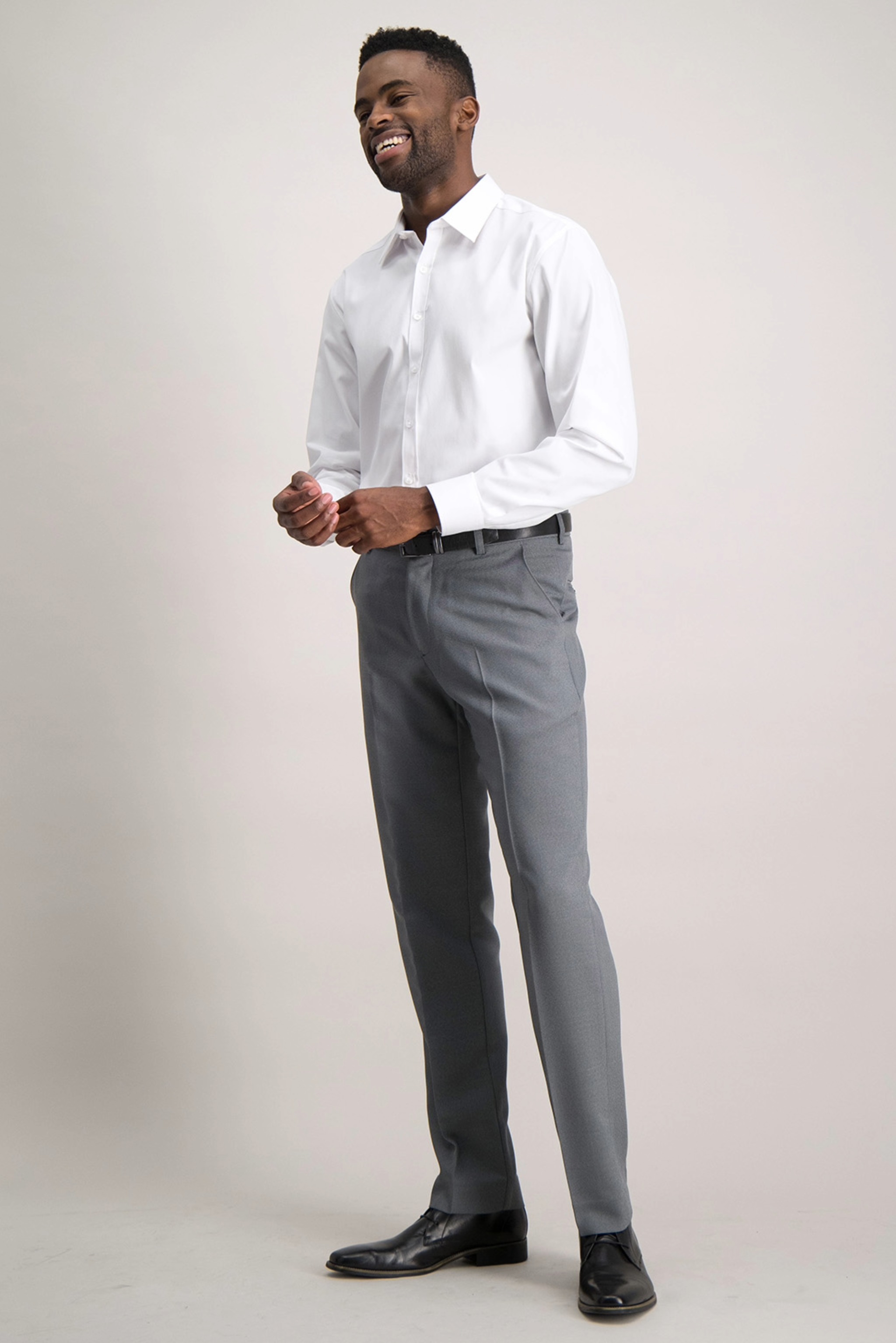 Men's Regular Fit Stretch Trouser – Light Grey | ImNow
