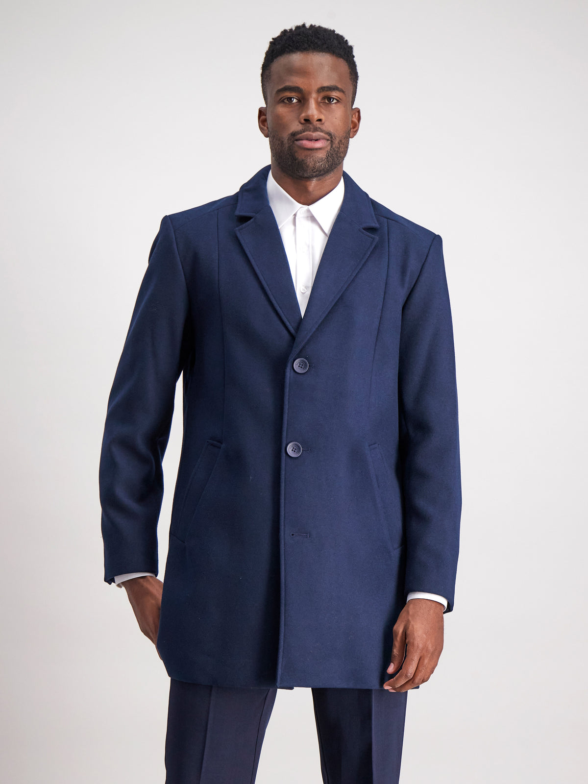 Cold weather office wear with longline blazer and tailored pants