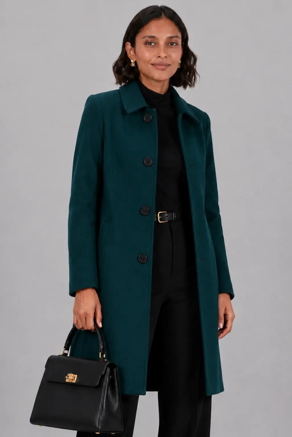 Women's dark green coat, by ImNow online clothing store in South Africa.