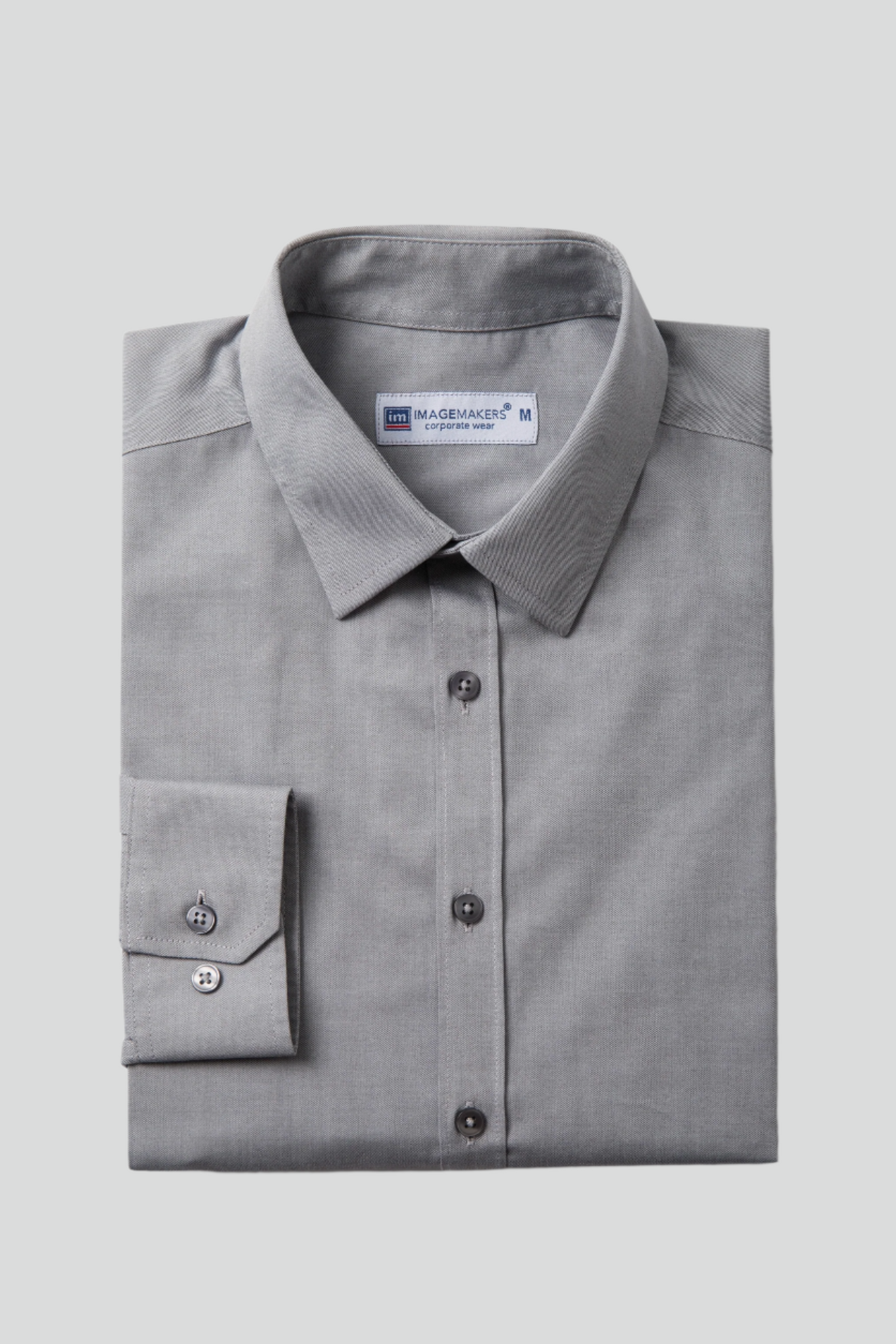 Men's formal grey shirt , long sleeve , regular fit by ImNow.