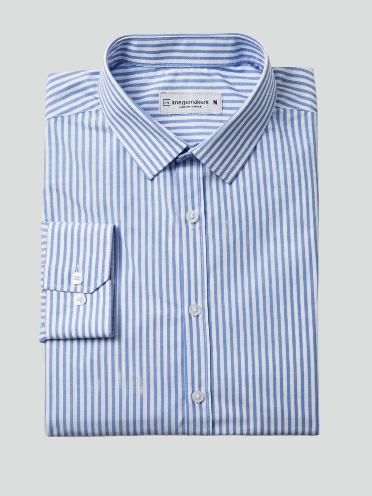 Dean regular fit cotton shirt - blue stripe