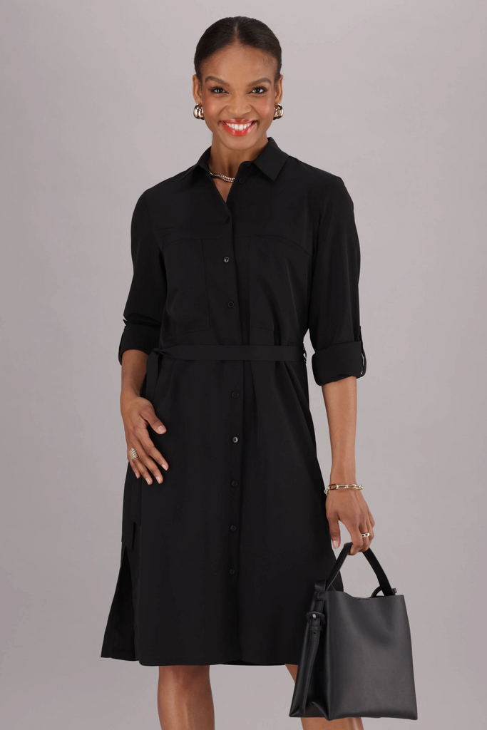 Elmarie shirt dress - black - Imagemakers (Pty) Ltd Trading as ImNow