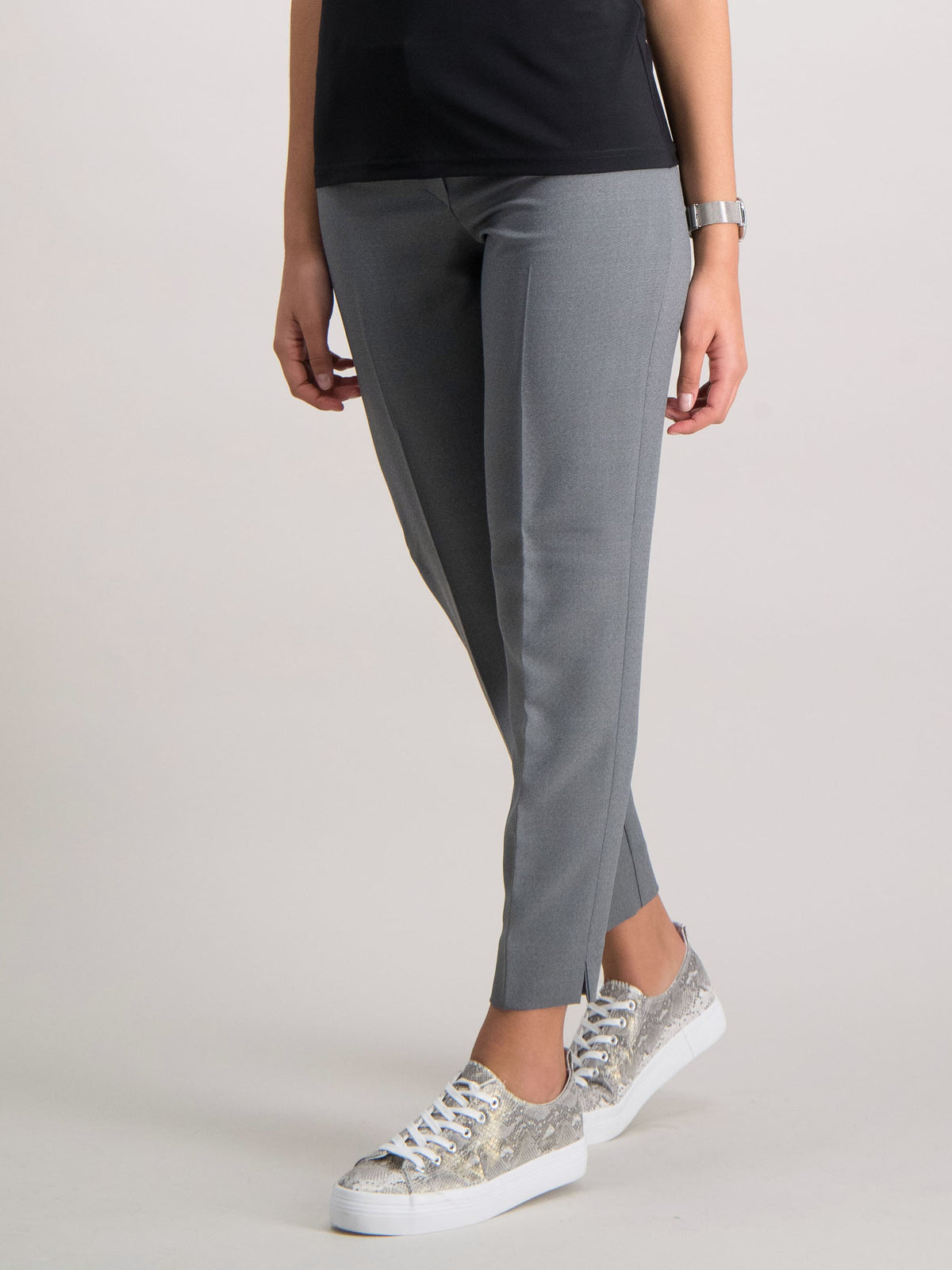 Gabriela crop pants-light grey