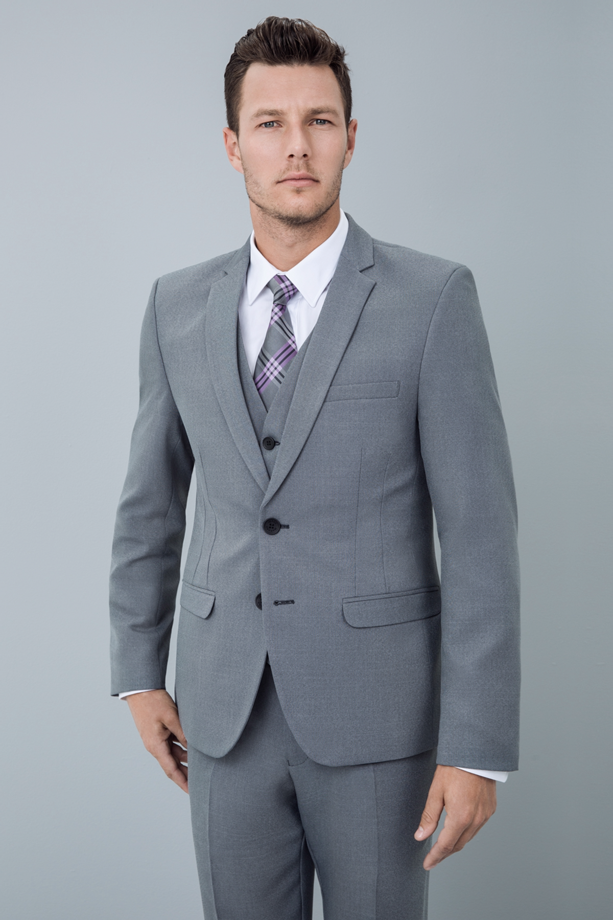 Jim regular fit blazer - light grey