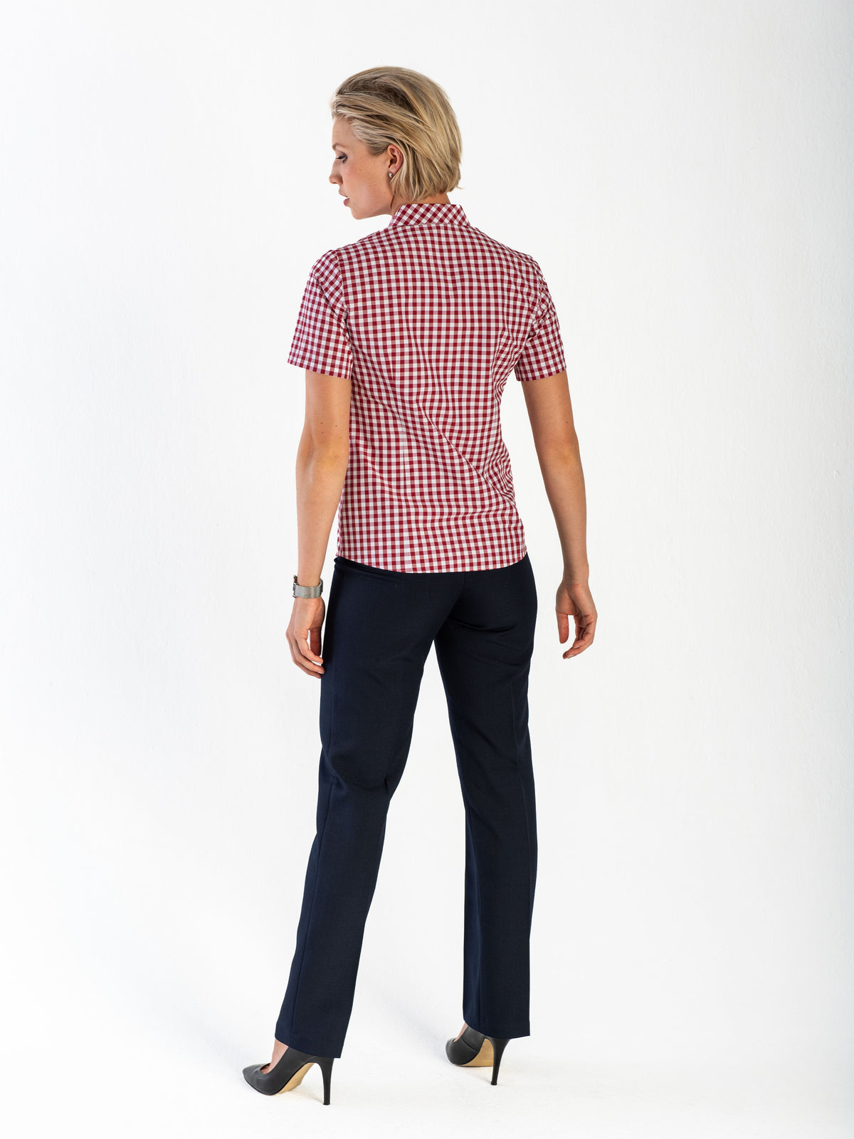 Kerry cotton shirt - red gingham