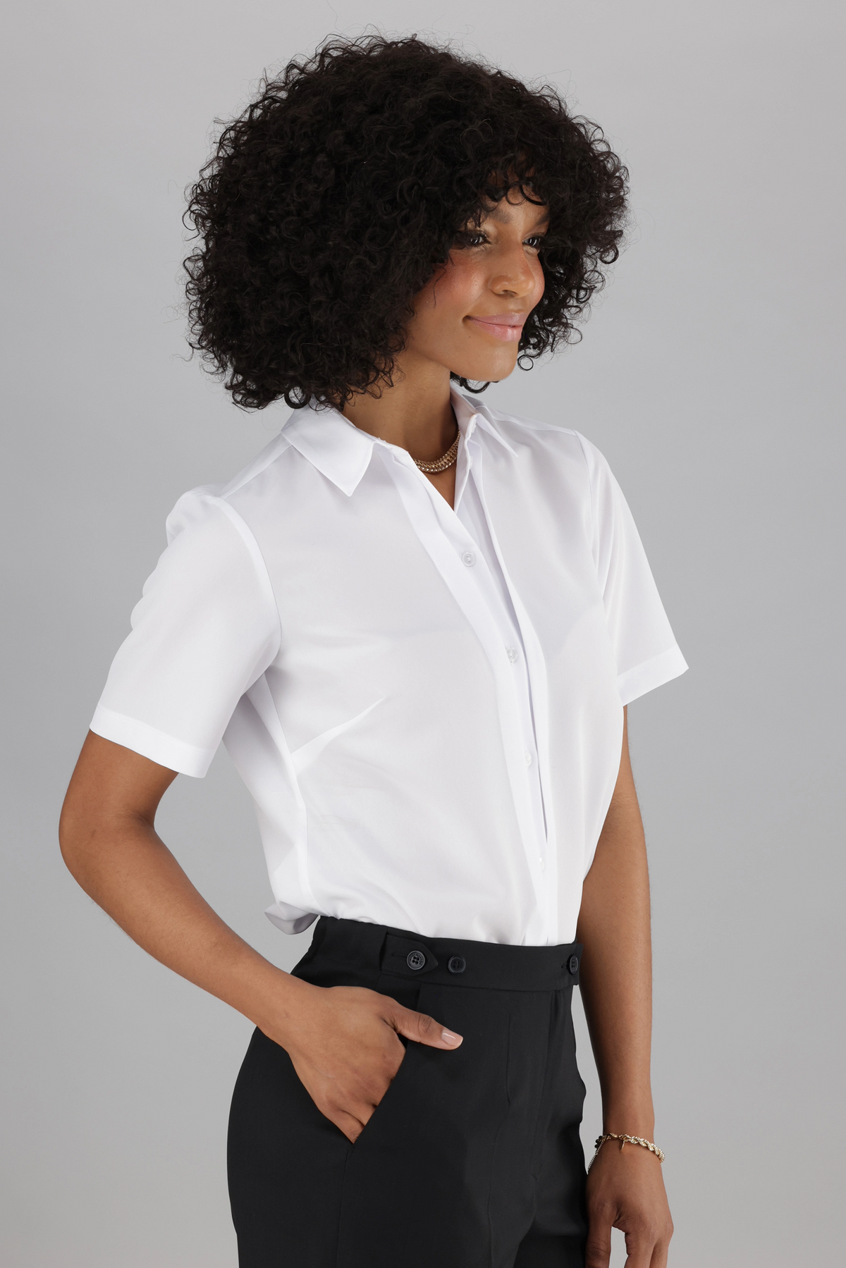 Kim short-sleeved shirt - white