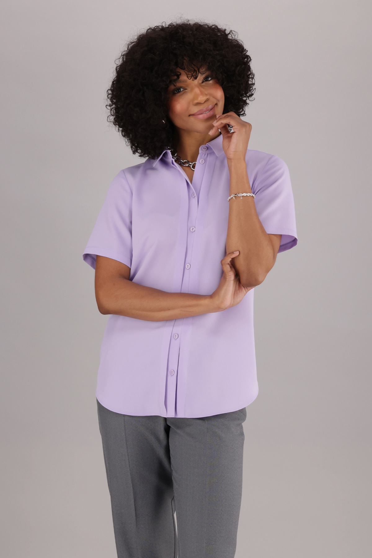 Kim short-sleeved shirt - purple