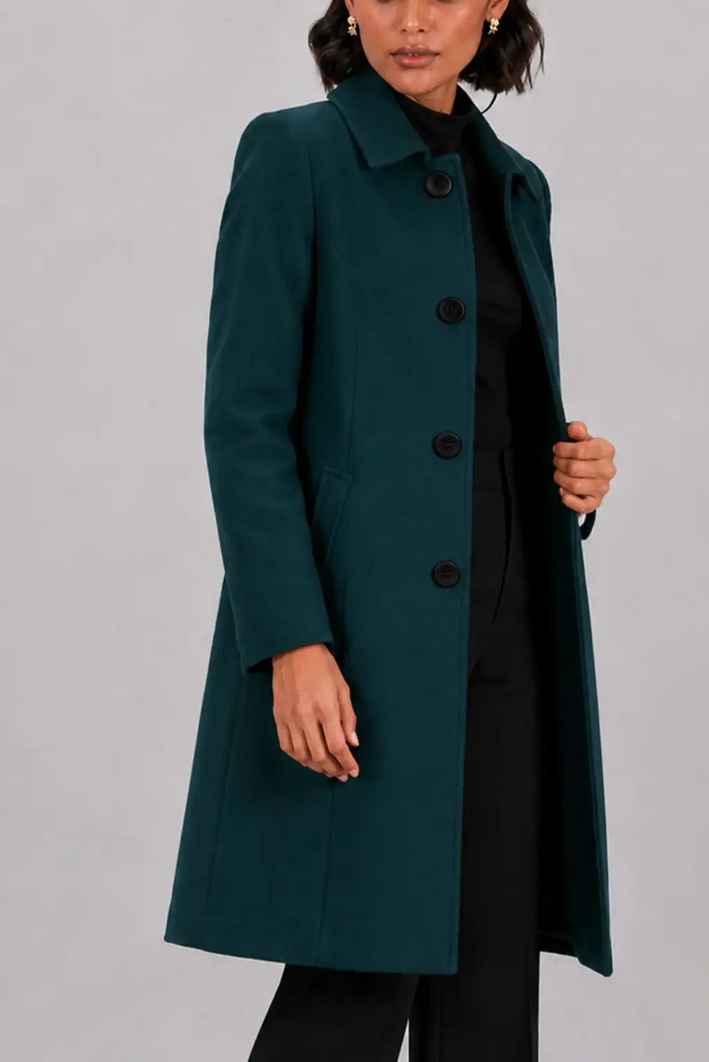 Women's longer length melton winter coat from ImNow online in South Africa.