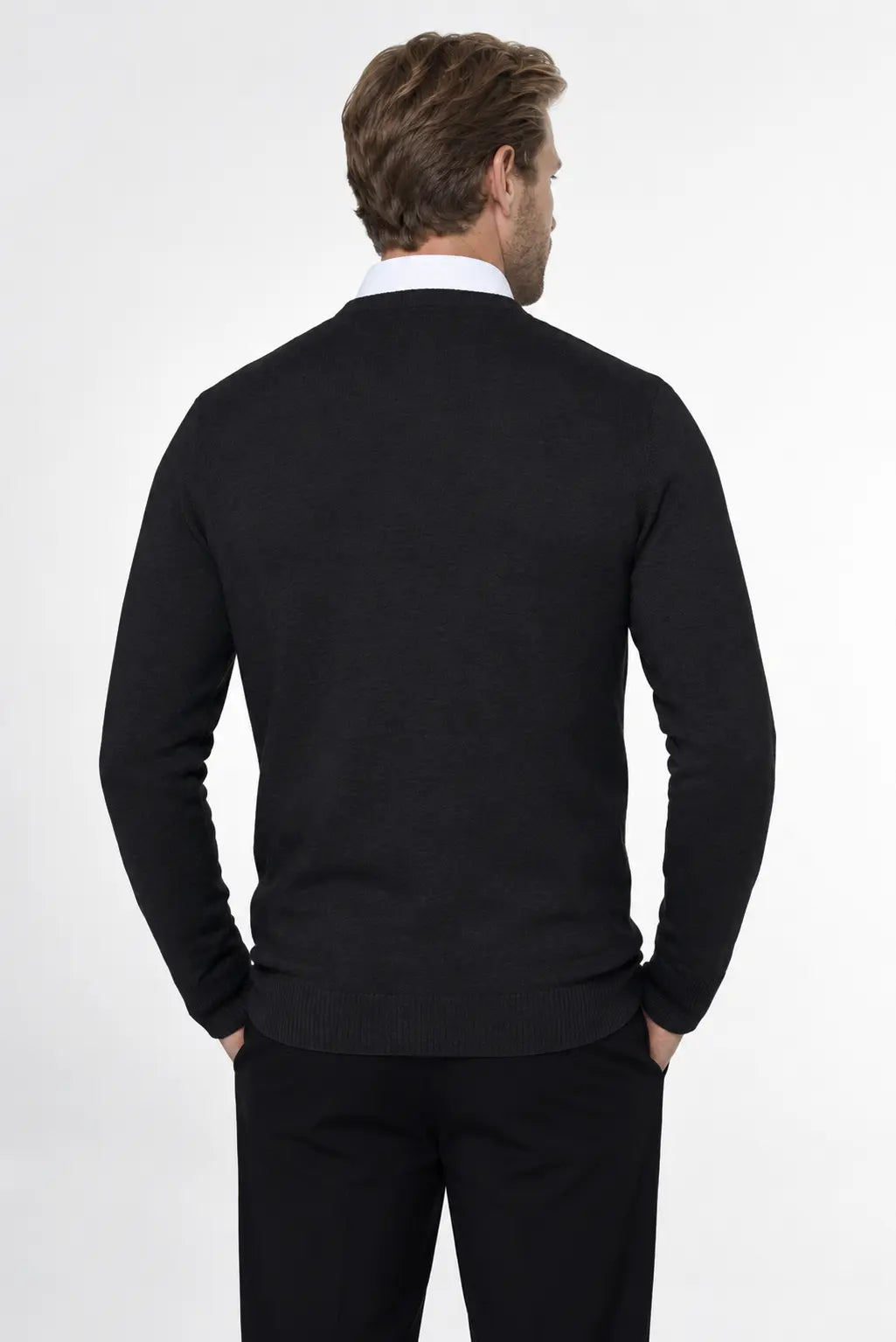 Charcoal grey winter knitwear for men by ImNow. 