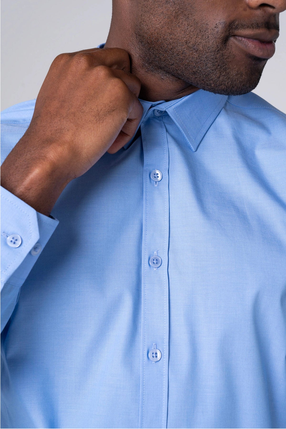 ImNow Regular Fit Work Shirt in Blue.