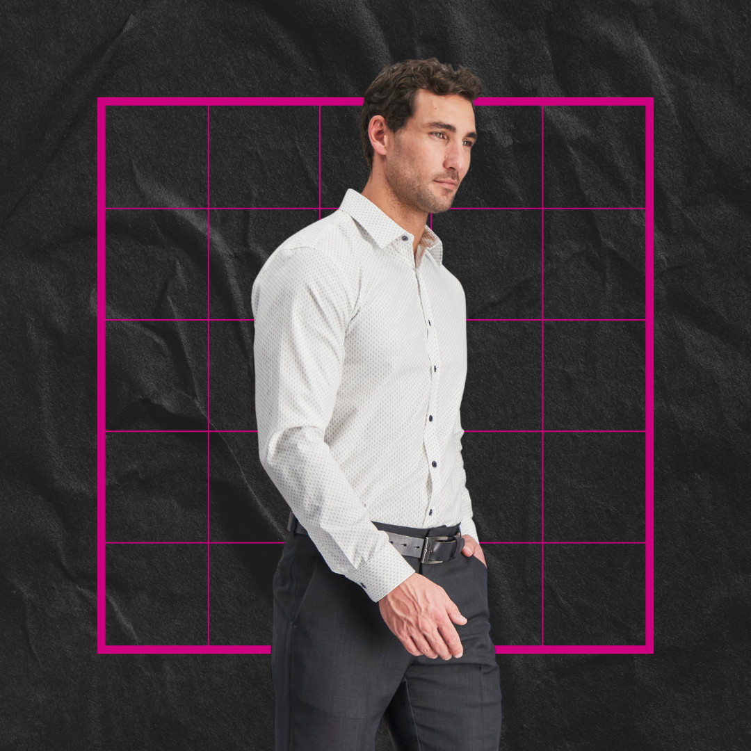 Mens White Formal Shirt and Black Pants available from ImNow are perfect for the Office or any Formal Event. 