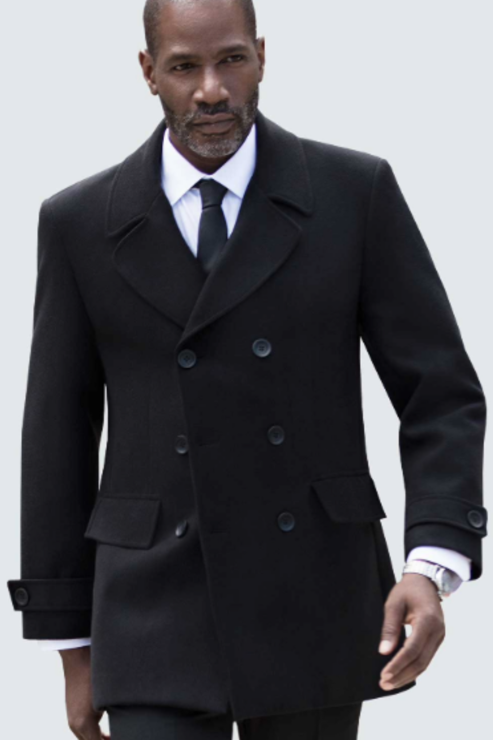 Formal Men’s Warm Winter Coat in Black from ImNow.