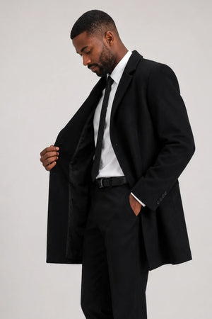 Noah classic melton coat - black - Imagemakers (Pty) Ltd Trading Noah classic melton coat - black - Imagemakers (Pty) Ltd Trading