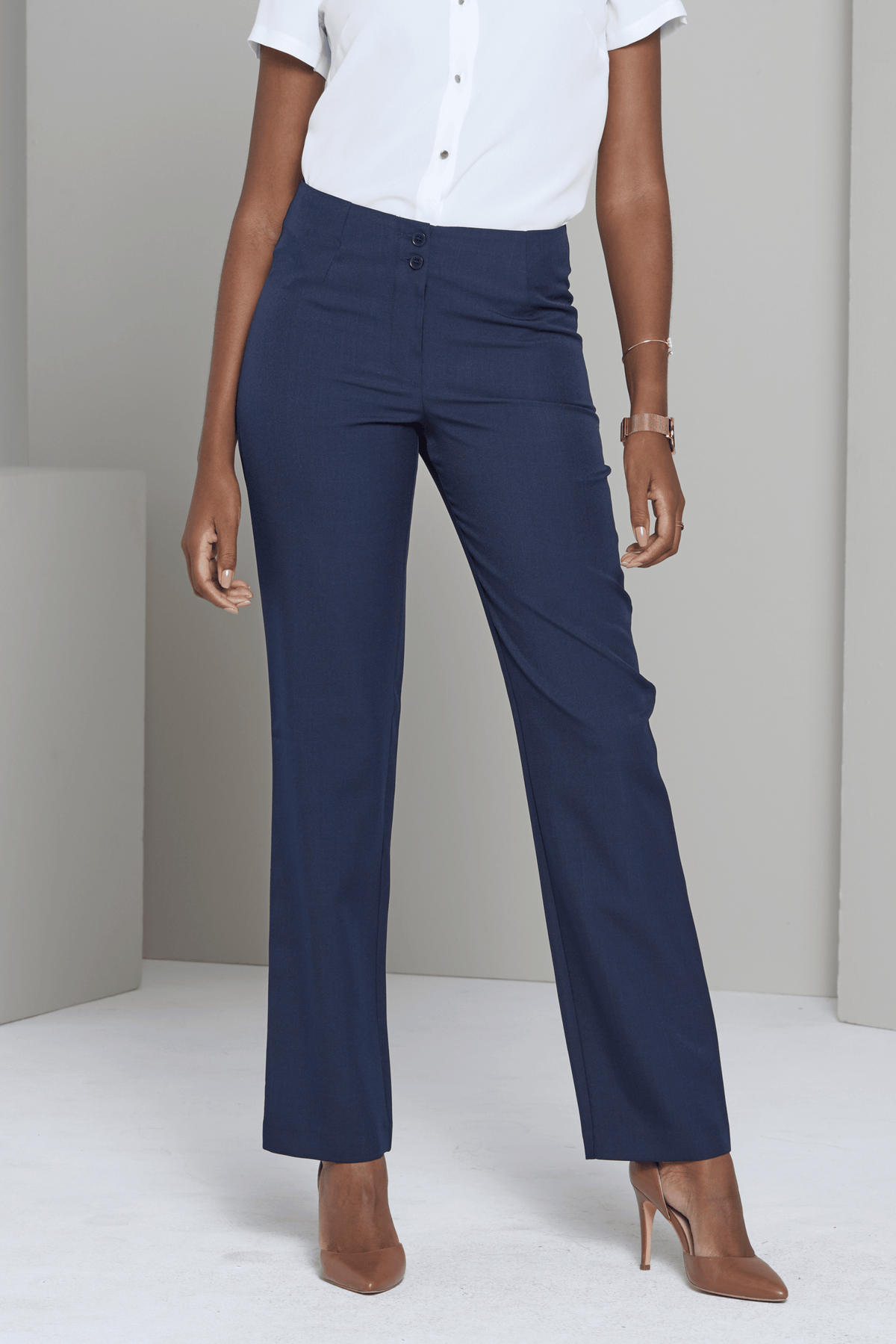Piper women's straight leg work pants in Nautical Navy – Imagemakers Online Store Sale