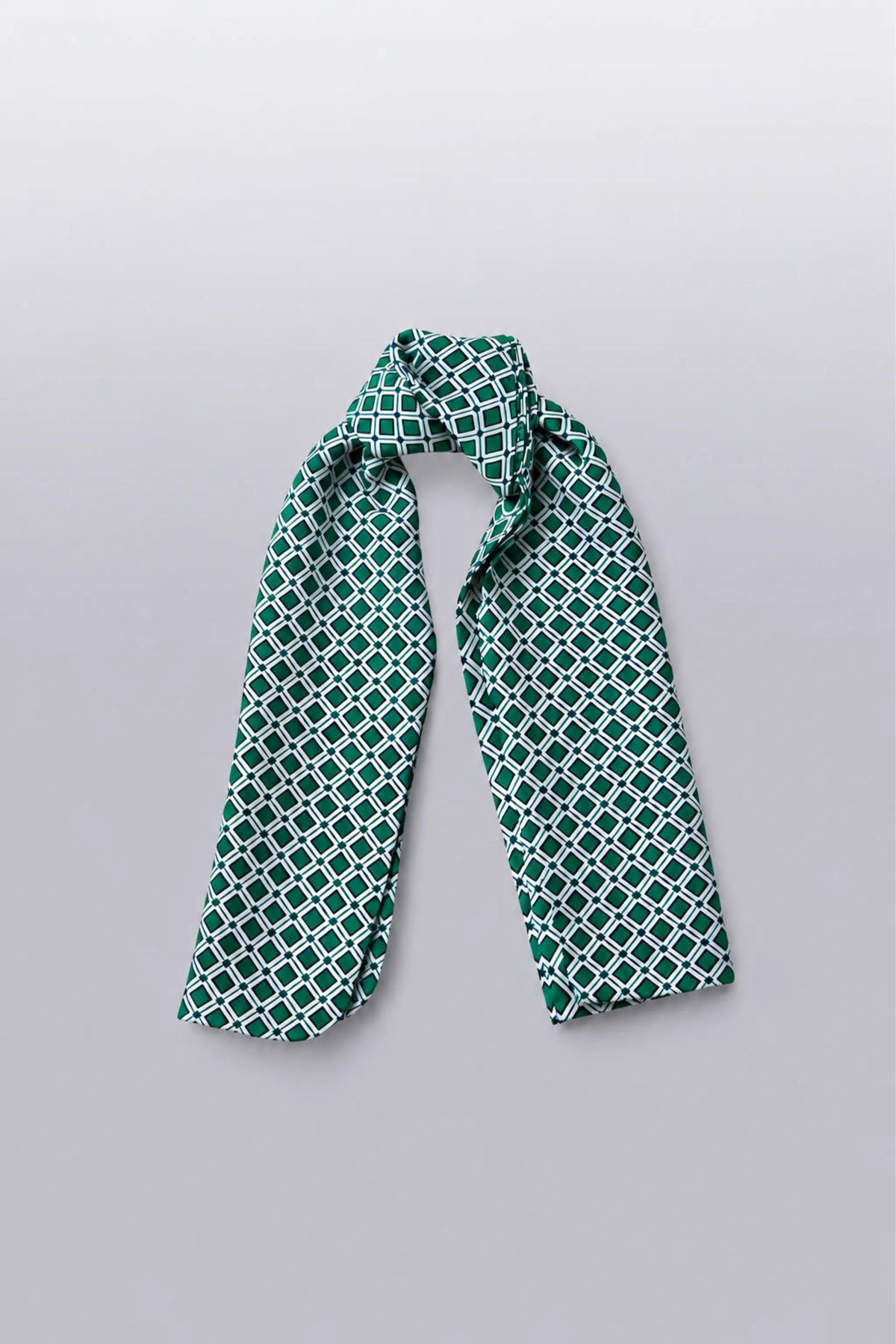 Neck scarf for women in green print , narrow , one size fits all by ImNow.
