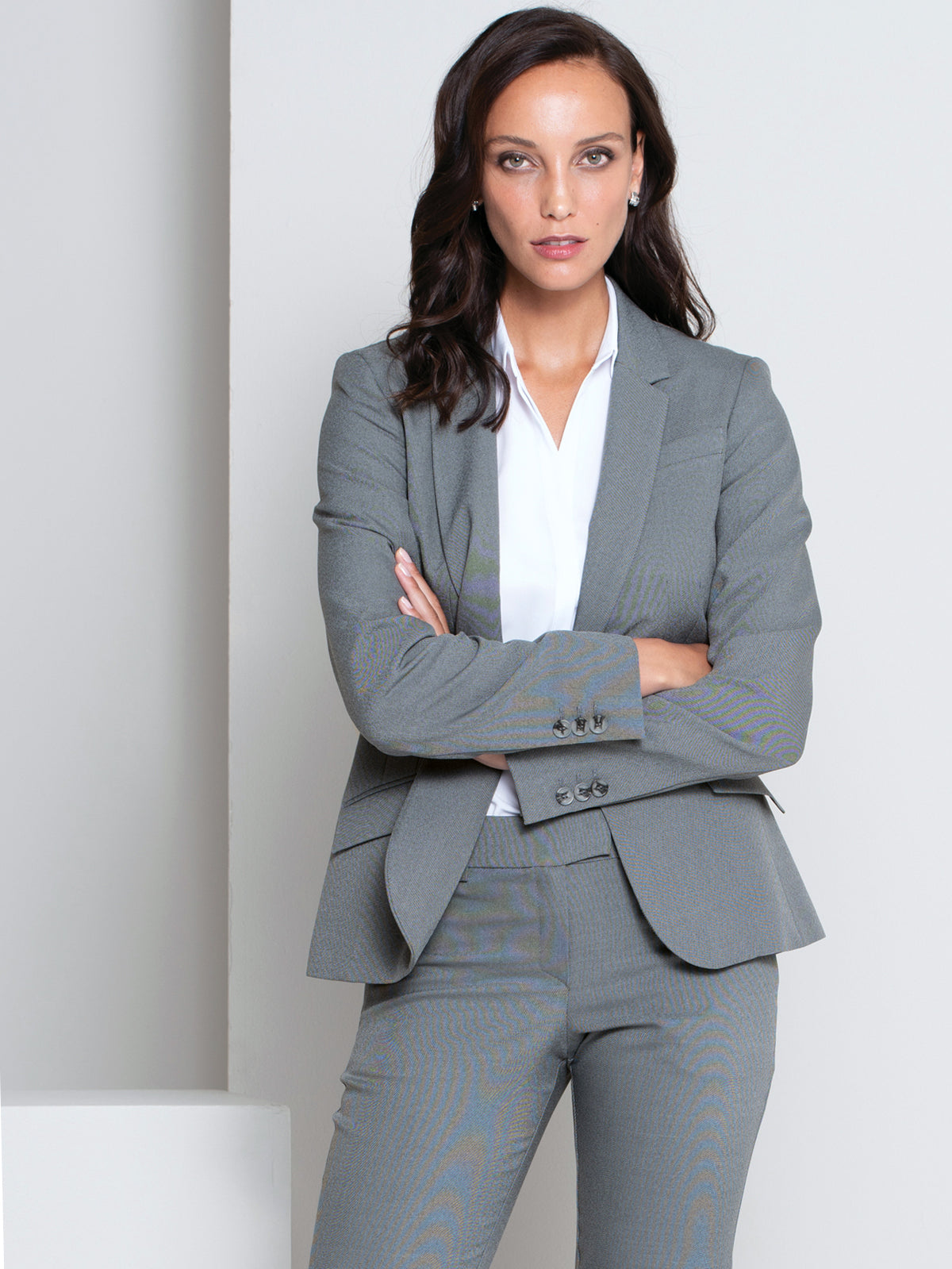 Paige fitted blazer - light grey