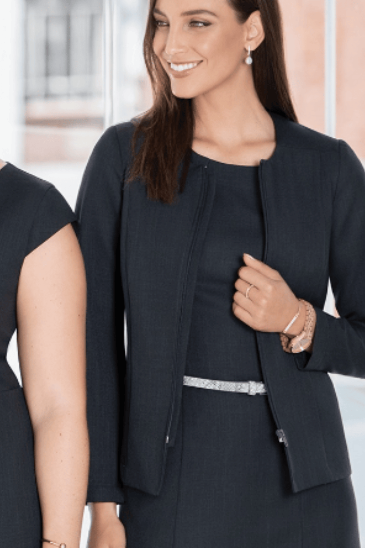 Romy women's panelled work dress in Graphite and Gunmetal Grey – Imagemakers Online Store Sale