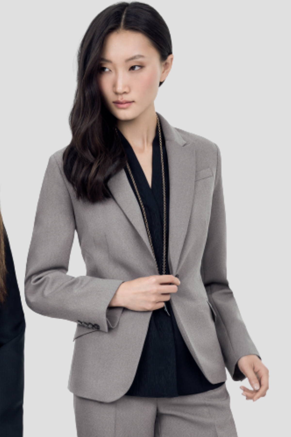Paige single button blazer - mocca