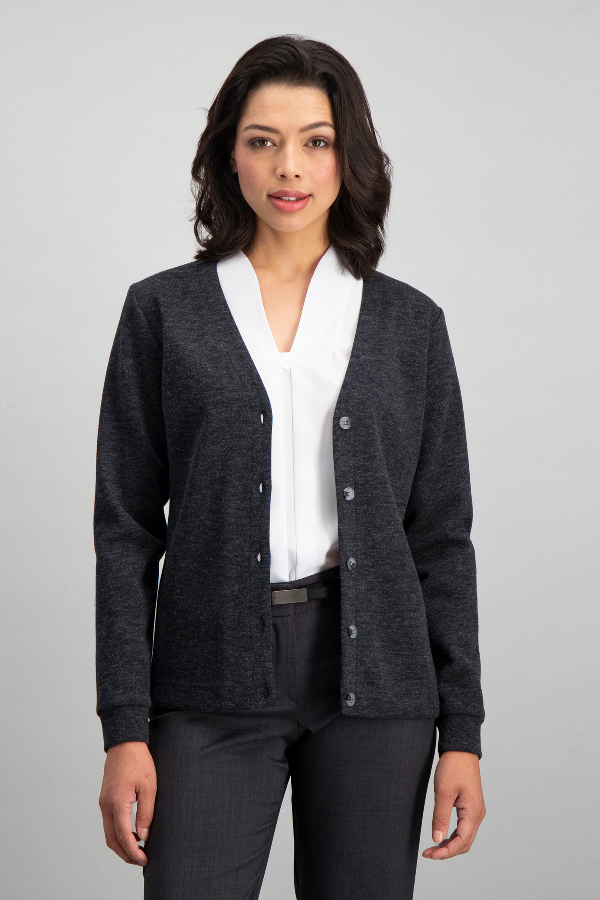 Janine knitted cardigan - charcoal