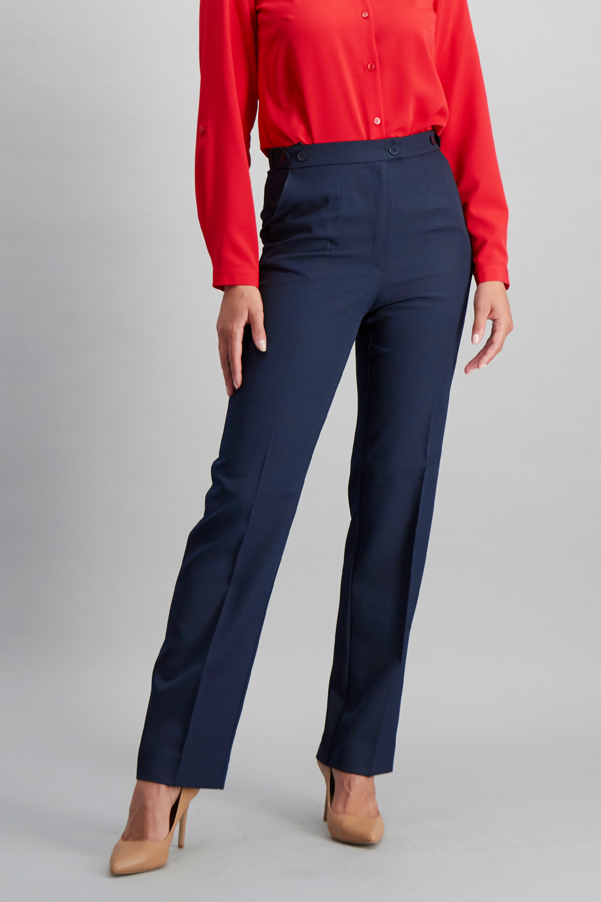 Helga high rise straight leg pants - navy