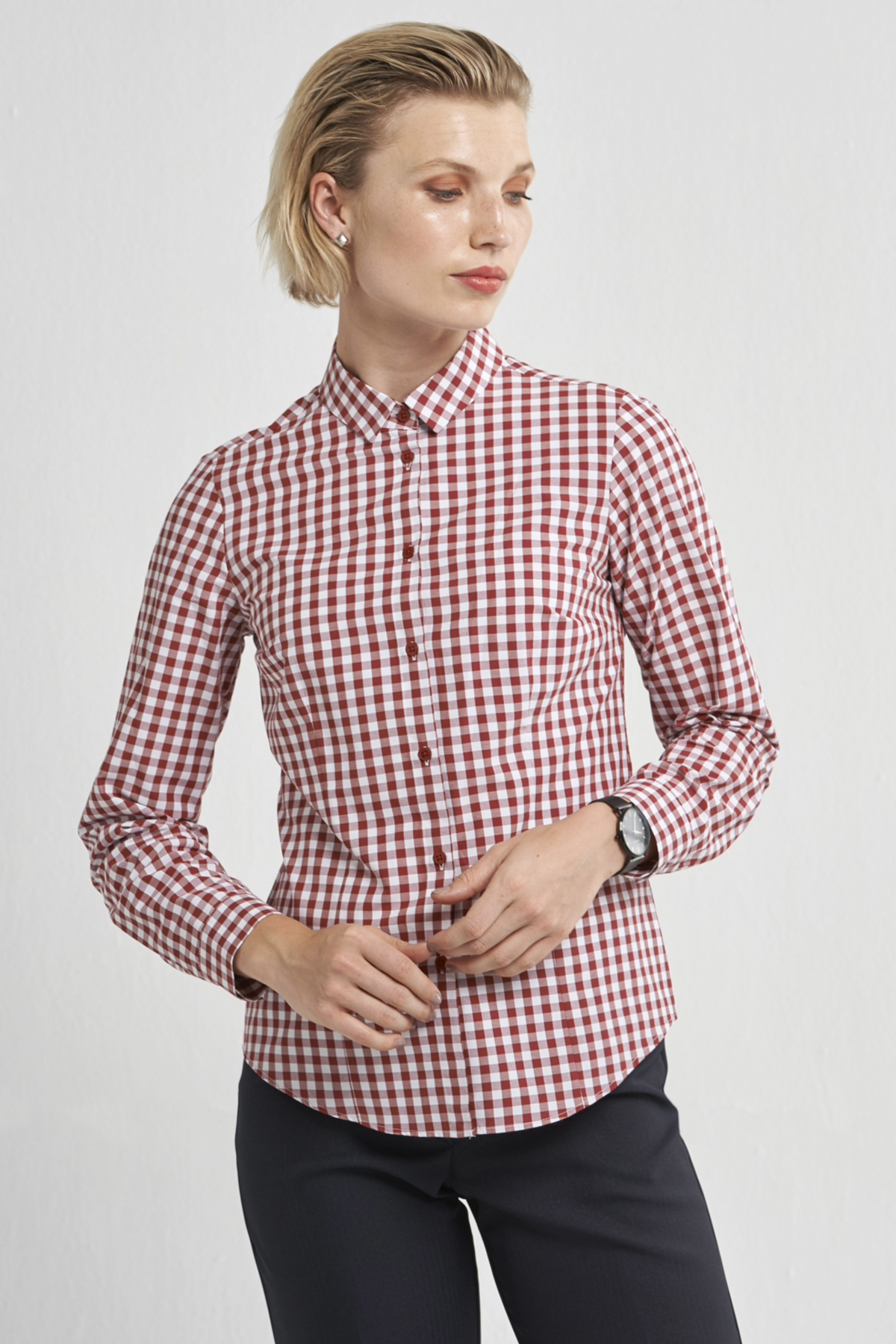 Karabo cotton shirt - red gingham